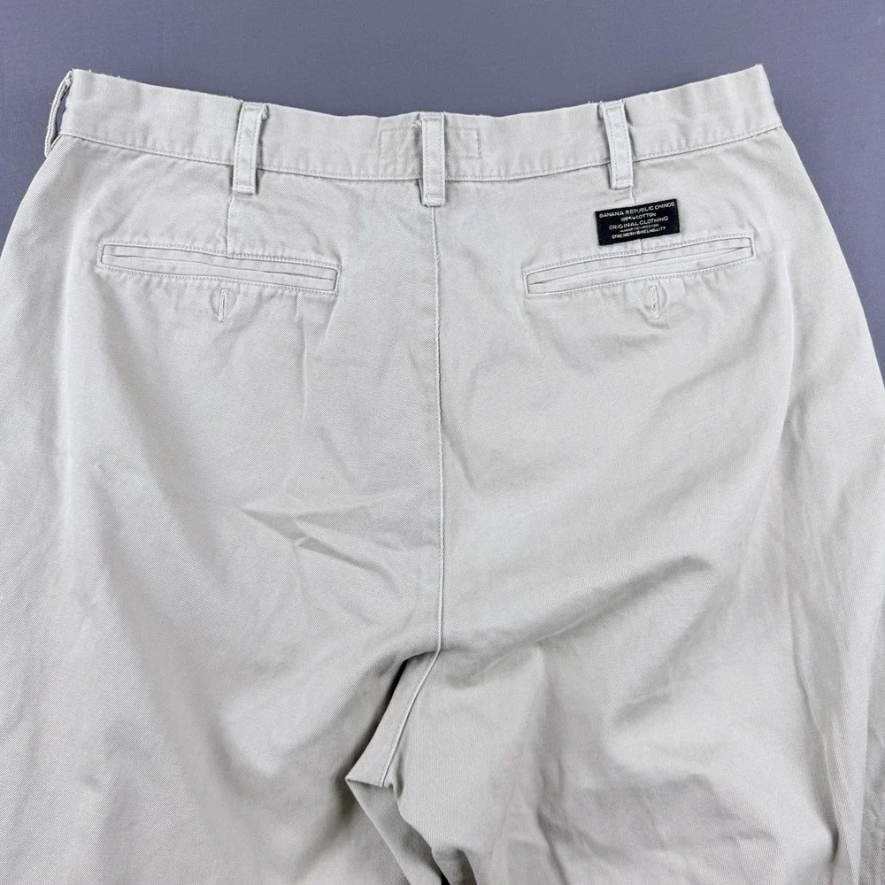 Banana Republic Chinos Men's Beige Cotton Twill Pants 36